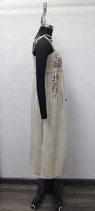 <b>Boho</b> Floral Embroidered Linen Cotton Midi <b>Dress</b> Square Neck Sleeveless Loose Fit <b>Summer</b> Casual <b>Dress</b> - Product Image 3
