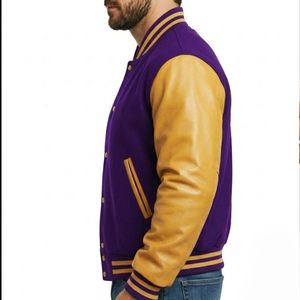 Chaquetas Varsity Letterman para hombre a precio de mayorista en grandes cantidades, chaqueta de invierno Letterman de béisbol con bordado personalizado para hombre - Product Image 3