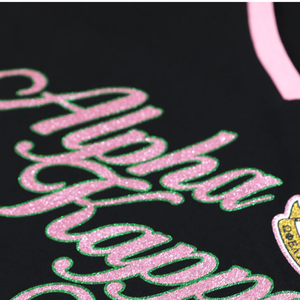 Camiseta AKA Black Pink con cuello en V para mujer, camiseta informal y elegante de tela suave de manga corta para uso diario - Product Image 4