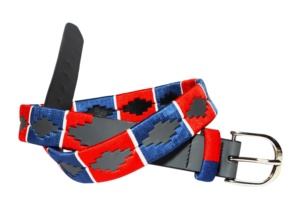 Cinturón de Cuero Estilo Ecuestre Clásico con Diseño de Costuras Multicolores Hechas a Mano, Cinturón de Hombre de Diseñador Famoso en Cuero Genuino - Product Image 3