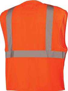 Breathable Polyester Mesh Reflective Hi Visibility Safety Work <b>Vest</b> Multi-Pocket Roadside Construction Customizable Logo <b>Utility</b> - Product Image 1