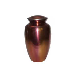 Urne funéraire classique en aluminium et fer avec finition brillante, urne décorative en métal pour cendres, directement du fournisseur indien - Product Image 1