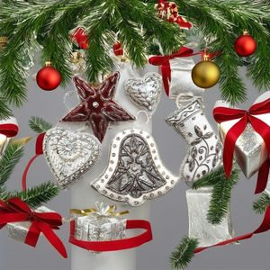 Ornements de Noël de luxe de haute qualité, doux et élégants, brodés à la main avec des motifs personnalisables - Product Image 5