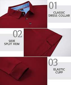 <b>High</b> Quality <b>Men's</b> Long Sleeve Polo <b>Shirts</b> Moisture Wicking Golf <b>Shirts</b> Quick Dry Workwear Casual <b>Collared</b> <b>Shirt</b> - Product Image 4