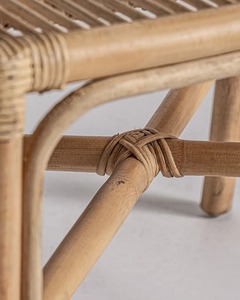 Chaise de salle à manger moderne en rotin avec dossier et assise tressés à la main, pieds en bois massif, design stable, garantie 1 an pour usage domestique et en restaurant - Product Image 6