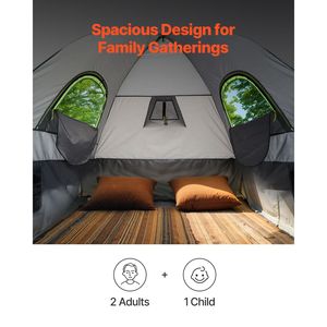 Tenda da campeggio impermeabile in PU 2000mm per 2-3 persone, tenda da letto doppia per cassone camion 5.0-5.2 ft, tenda per pickup, copertura per auto - Product Image 2