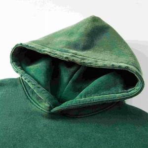 Sweat à capuche d'hiver personnalisé pour homme, épais, brodé, streetwear écologique en coton biologique, molleton 100% coton, poche, coupe classique - Product Image 5