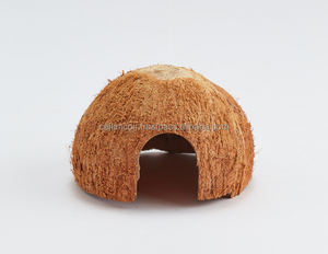 Produit pour animaux de compagnie fabriqué au Sri Lanka, cachette en demi-coquille de noix de coco, idéale pour les terrariums, reptiles, lézards, hamsters, amphibiens - Product Image 1