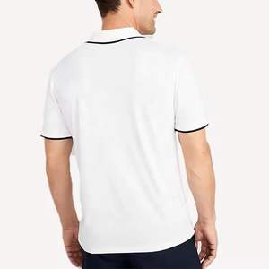 เสื้อเชิ้ตผู้ชายคุณภาพสูงรุ่นใหม่ล่าสุด ผ้าเจอร์ซีย์คอตตอน 100% แขนสั้น ระบายอากาศได้ดี แห้งเร็ว รับสกรีนโลโก้ - Product Image 4