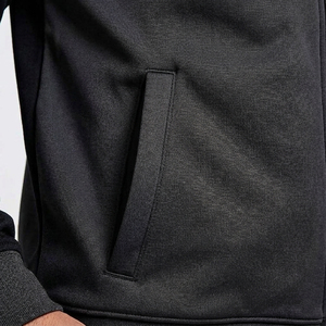 Unisex <b>Black</b> Raglan Sleeve <b>Zip</b>-<b>Up</b> <b>Hoodie</b> Solid Color Casual Hooded Sweatshirt Breathable French Terry Oversized Fit Winter Wear - Product Image 5