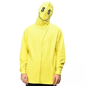 Sweat-shirt à capuche pour homme, couleur unie, coupe régulière, décontracté, en polaire tricotée, pour l'automne - Product Image 4