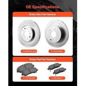 Kit di Riparazione Freni Anteriori e Posteriori per Nissan Rogue 2014-2015, Compatibile con Configurazione a 2 File di Sedili, Diametro Esterno Anteriore Cavo di 11,65 Pollici (296mm) - Product Image 3