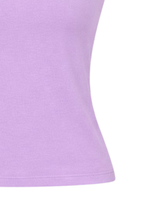 Camisola de Algodón Personalizada para Mujer con Ribete de Encaje Lavanda, Corte Ajustado, Sin Mangas, Estilo Casual de Verano, Suave y Transpirable - Product Image 5