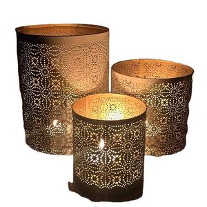 Home Decor Metallic Candle <b>Holders</b> Set of 3, <b>Tea</b> <b>Lights</b> Scented Candles Elegant Iron Votive Candle <b>Holder</b> Handmade - Product Image 1