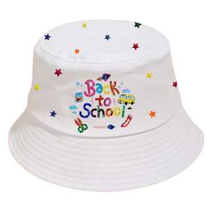 Sombreros de Pescador Ajustables Personalizados de Primera Calidad para el Regreso a Clases, con Lentejuelas, Logotipo Bordado a Mano, Lindos, para Protección Solar en Verano, Nueva Llegada, a la Moda - Product Image 1