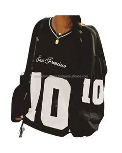 Custom Unisex Breathable 100% Polyester Print Streetwear American Football Jerseys Embroidery Patch Letter Logo Team Uniforms - Product Image 6
