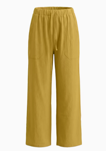 Pantalon large en lin léger pour homme, taille élastique avec cordon de serrage, décontracté, pour l'été - Product Image 4