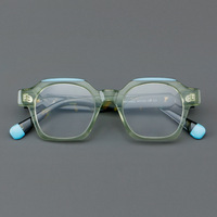 Montures de lunettes carrées en acétate écologiques, aux couleurs contrastées, unisexes, pour adultes, élégantes, ludiques, modernes, pour un usage quotidien