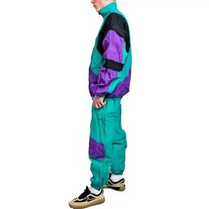 Custom Logo <b>Button</b>-Up Windbreaker Cotton Shirt and Trouser Breathable Heavyweight Running Spring Sweat <b>Suit</b> for Men & Women - Product Image 4