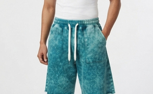 OEM Custom Men's Acid Wash Fleece Shorts 100% Cotton Fleece Terry Athletic Gym Fitness Running Casual Shorts Men Manufacturer - Product Image 5