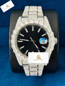 Montre de luxe en acier inoxydable, boîtier rond de 38 mm, quartz analogique, fermoir déployant, montre unisexe disponible au meilleur prix - Product Image 6