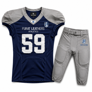 Conjunto de Jersey de Fútbol Americano FURAT LEATHERS, Degradado Negro y Verde, Cuello en V, Manga Corta, Sublimado, Absorbe la Humedad, para Hombre Adulto - Product Image 3