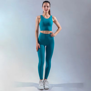 Heavy Fashion Printed Fitness Workout Yoga Set Sports Bra And Legging Set - Product Image 3