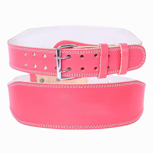 Ceinture de musculation en cuir de vachette bleue, réglable avec boucle, unisexe, respirante, antidérapante, protection professionnelle, soutien lombaire - Product Image 3