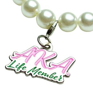 Breloque AKA Life Member Or Rose Vert pour Femme, Bijou Élégant de Sororité, Pendentif Accessoire pour Bracelet Collier, Cadeau - Product Image 4