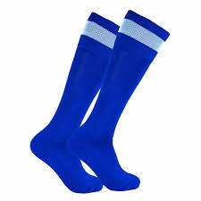 Blue <b>Knee</b> <b>High</b> Sports <b>Socks</b> Ribbed Cuff Athletic Tube <b>Socks</b> for Team Training Football Soccer - Product Image 1