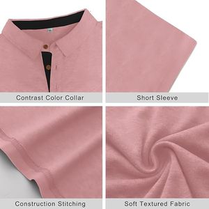Camisas de Golf Personalizadas para Hombre, Transpirables, con Logotipo Bordado en la Parte Delantera, 100% Algodón, Antiarrugas, Manga Corta, Venta al Por Mayor de Fábrica - Product Image 1
