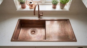 Lavabo de cobre de alta durabilidad, acabado duradero, lavabo de cobre de primera calidad, superficie resistente. - Product Image 3