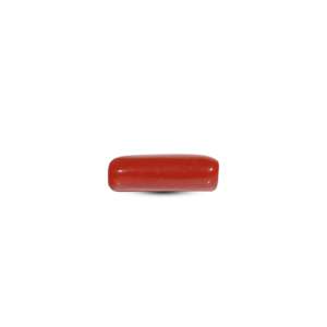 Premium 5.4 Ct Oval Cabochon Synthetic Red Coral Loose Gemstone for Fine Jewelry - Product Image 3