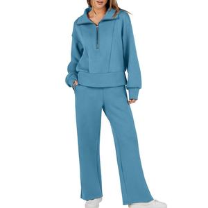 ชุดวอร์มแบบ unisex สำหรับออกกำลังกาย วิ่ง หรือใส่ลำลอง ชุดสองชิ้นขายาว แห้งเร็ว ยืดได้สี่ทิศทาง ระบายอากาศได้ดี มีไซส์พลัส - Product Image 1