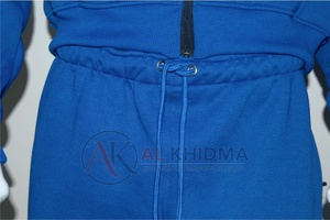 ชุดวอร์มแบบ unisex ทรงปกติ สีน้ำเงินรอยัล เสื้อฮู้ดและกางเกงจ็อกเกอร์ ผ้าฝ้ายออร์แกนิค 100% ผ้าฟลีซ สำหรับฤดูหนาว รับทำสีและโลโก้ตามสั่ง OEM ODM MOQ ต่ำ - Product Image 2