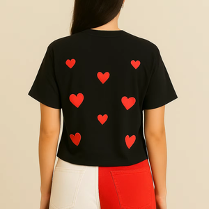 T-shirt en coton sérigraphié personnalisé pour Streetwear T-shirt d'été 100 coton avec des graphiques audacieux à manches courtes coupe unisexe - Product Image 2