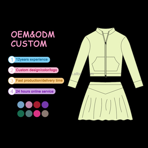 STITCHMODE Fabrica Conjuntos de Falda Plisada de Dos Piezas de Color Sólido con Logotipo Personalizado de Alta Calidad, Top con Cremallera y Falda, Traje Deportivo para Correr - Product Image 6