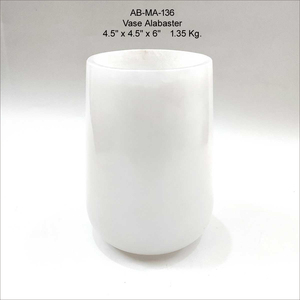 Vase à fleurs artisanal de luxe en albâtre impérial, élégant pour la maison, le jardin et les mariages, pièce de designer écologique, prix de gros en vrac - Product Image 4