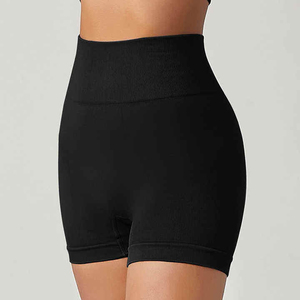Nouvel Arrivage Short de Yoga Taille Haute Sans Couture en Spandex/Modal pour Femme, Legging Sport Effet Fesses Galbées, Motif Uni, Taille Élastique - Product Image 4