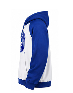 Customized Zeta Phi Beta Sorority 100% Cotton Fleece 500g Raglan Sleeve Crew Neck Pocket Casual Breathable <b>Men's</b> Hooded Pullover - Product Image 3