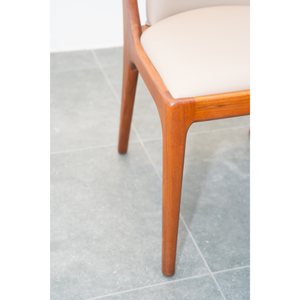 Modern Solid Walnut Wood Dining <b>Chair</b> Leather Upholstered <b>Back</b> and Seat for Home Restaurant Hotel Furniture PISANO - Product Image 5