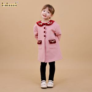 DR4488 Velvet <b>Cherry</b> Casual Coat for Girls 100% Cotton OEKO-TEX Certified Flame Retardant - Product Image 3