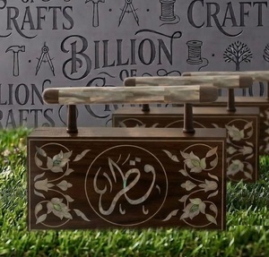 Dompet Kayu Motif Maroko MOP Inlay Pola Lingkaran Bentuk Khusus Clutch Elegan untuk Negara-negara GCC - Product Image 5