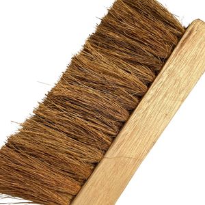 Cepillo de limpieza de fibra de coco natural con mango de madera ecológico, cerdas suaves, plumero doméstico de tamaño regular - Product Image 2
