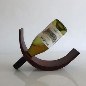 Présentoir à bouteilles haut de gamme en bois naturel, support à vin contemporain pour la décoration intérieure, présentoir à vin design élégant - Product Image 5