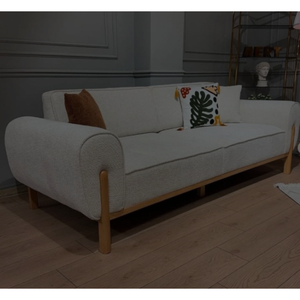 Modern Scandinavian Fabric <b>Sofa</b> Set with Solid <b>Wood</b> <b>Frame</b> for Living Room Hotel and Villa Furniture - Product Image 3