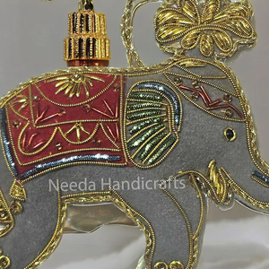 Adornos de árbol de bolas de Navidad hechos a mano de alta calidad, adornos bordados de plástico con cuentas, decoraciones festivas, adorno colgante - Product Image 2