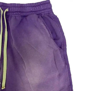 Pantalones Cortos de Mezclilla Baggy Vintage de Alta Calidad con Lavado Ácido y Efecto Desgastado por el Sol, Color Sólido, Estilo Urbano, Pantalones Cortos de Mezclilla Cargo para Hombre - Product Image 3