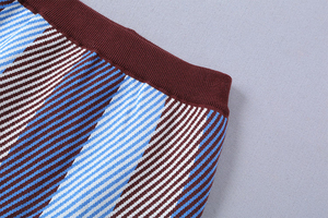 Autumn Winter Fashion Sweater Sets Women Striped Patterns Knitted Jumpers Mid-Calf Length Knit <b>Skirt</b> Suit Casual Knitwear - Product Image 5