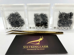 Extensions de cils 3D 6D noires mates à marque privée, courbure D, 7-25mm, faites à la main, en fibre synthétique PBT coréenne, base fine et pointue - Product Image 6